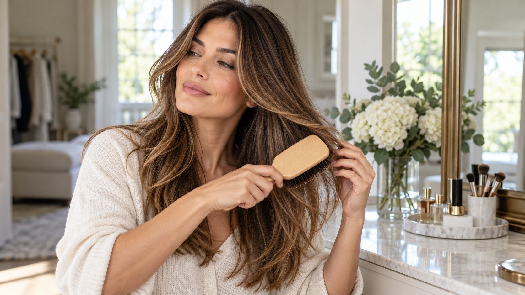 How to Style Layered Hair Without a Salon Blowout